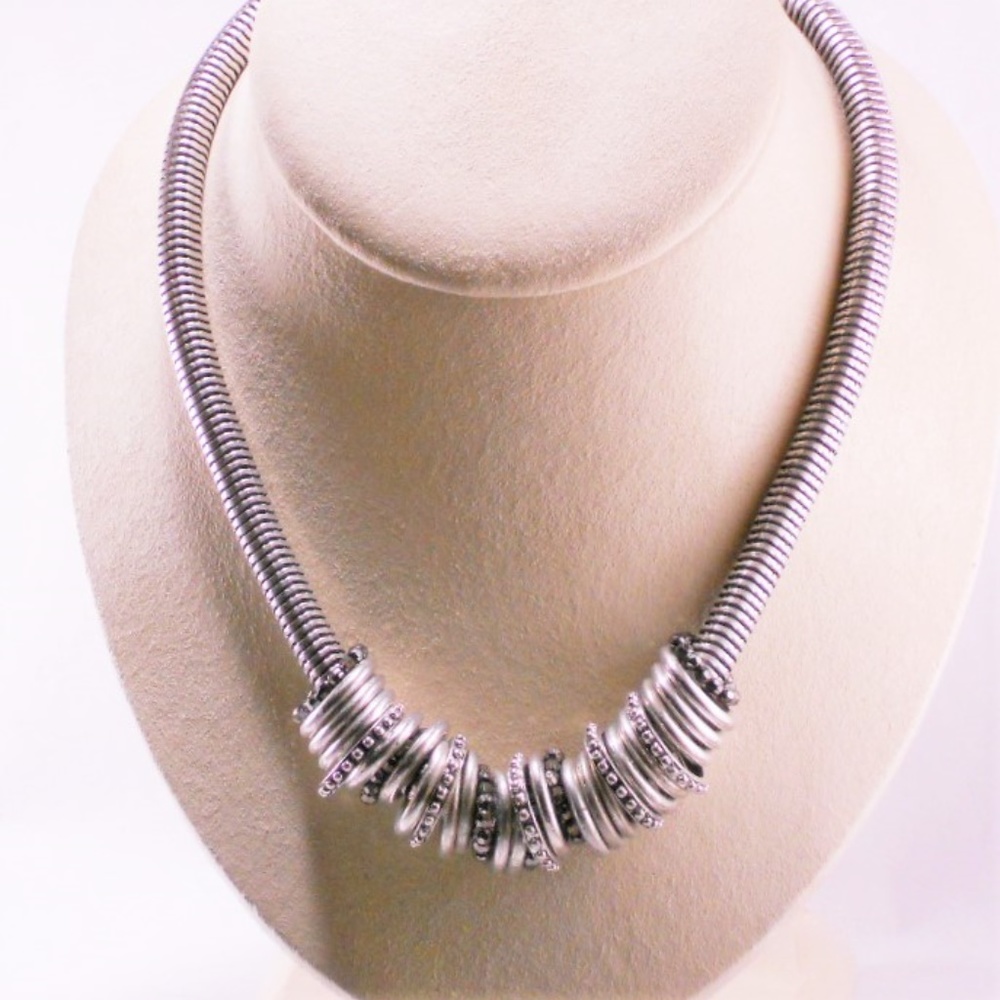 Silver Rhinestone Necklace - Picture 7 of 7